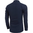 thumbnail image 2 of Men's Cotton Linen Henley Shirt Long Sleeve Hippie Casual Beach T Shirts, 2 of 5