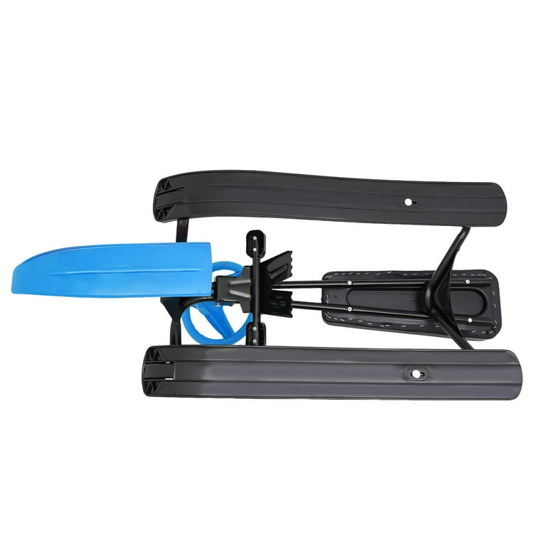 Modern Snow Sled Kids Snow Racer Sled W/ Steering Wheel & Double