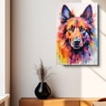 thumbnail image 4 of Belgian SheepDog Canvas Wall Art Famous Oil Paintings Monets Watercolor Dog Canvas Funny Dog Canvas Floral Print Abstract Farmhouse Gallery Aesthetic Room Decor for Bedroom Bathroom, 4 of 6