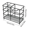 thumbnail image 3 of Metal Wire Toothbrush Holder for Bathroom, Multi-slot Organizer for Toothpaste and Toothbrush, Countertop Storage for Vanity, Home Washroom, Topliu, 3 of 6