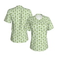 thumbnail image 3 of Goofa Green Avocado Pattern Women's Slim-Fit Short-Sleeve V-Neck T-Shirt,Classic-Fit Short-Sleeve V-Neck T-Shirt-Large, 3 of 5