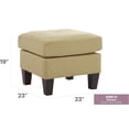 thumbnail image 2 of Glory Furniture Small Faux Leather Square Ottoman Beige, 2 of 2
