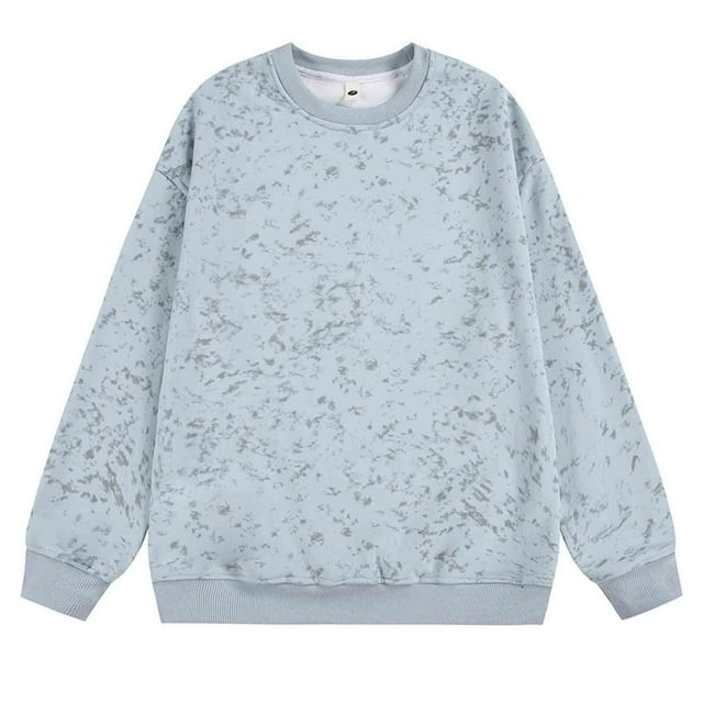 pstuiky Camisas para hombre de manga larga, Sudadera con capucha de cuello redondo y manga larga de color liso para hombre Tops casuales para hombres xl