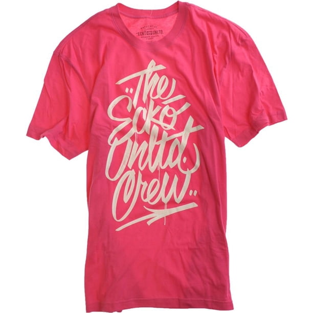 Ecko Unltd. Camiseta con gráfico de cuello redondo Street Script T para hombre, rosa, XX-Large