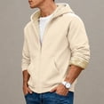 thumbnail image 5 of yuCgh Men's Winter Fleece Lined Hooded Jacket, Thickened Zip Up Coat with Multiple Pockets, Casual Outdoor Jacket for Cold Weather & Daily Wear,Beige,L, 5 of 7