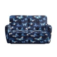 thumbnail image 3 of Xixirimido Loveseat Recliner Cover 6-Pieces Stretch Recliner Sofa Covers Reclining Couch Slipcover Washable Furniture Protector for Pets(2Seater), Blue Butterflies, 3 of 8