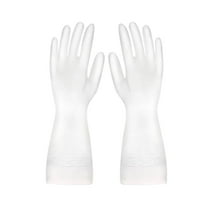 Vestitly Small Household Rubber Gloves with Cotton Liner & Non-slip Grip, Waterproof Long Lasting Dishwashing Gloves for Kitchen & Bathroom Cleaning
