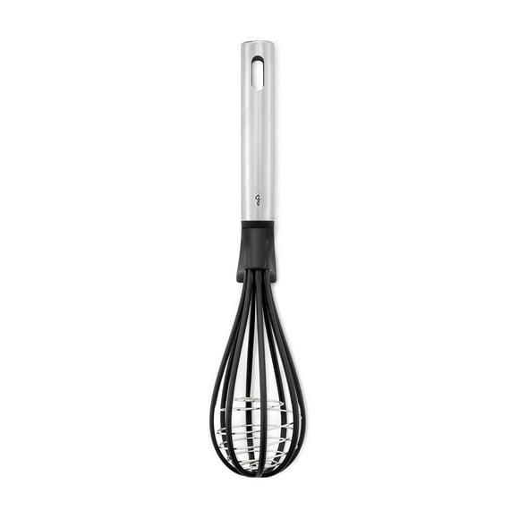 Starfrit Gourmet STEEL Nylon Whisk, High Heat Resistant, Safe for Non-Stick, Stainless Steel Handle, Three Balloon Whisk for Efficiency, Integrated Rest, Dishwasher Safe