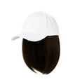 thumbnail image 5 of Synthetic Hat with Wigs Short Straight Bob Wig Baseball Resistant Wig] Cap H7U8, 5 of 8