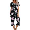 thumbnail image 1 of Conjunto de Verano para las Mujeres Impreso Cuello Redondo sin Mangas Y Pantalones, Casual Dos Piezas para las Mujeres, 1 of 7