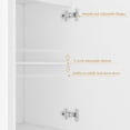 thumbnail image 7 of White Modern 4-Door Buffet Cabinet with Storage, Versatile Sideboard for Living Room, Hallway & Kitchen, 7 of 7