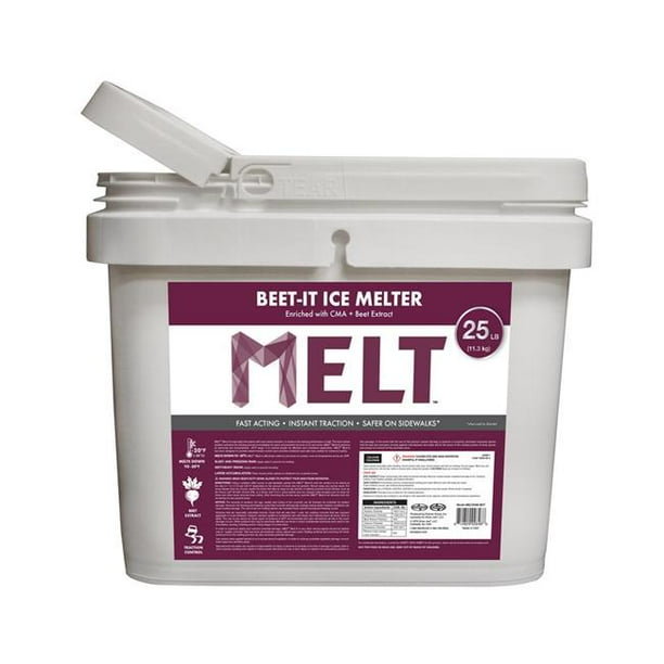 Snow Joe MELT 25 Lb. Bucket BeetIt Ice Melter w/ CMA & Beet Extract