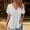 White, variant on HOMBOM Button down Shirts for Women Spring Tee Shirts V Neck Casual Cotton Solid Color Womens T Shirts