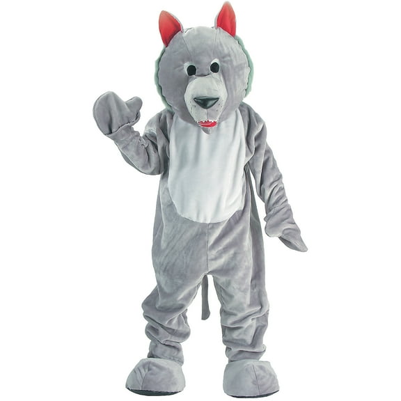 Morris Costumes Grey Wolf Masco Animal Men's Halloween Fancy-Dress Costume for Adult, One Size