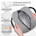 thumbnail image 3 of Pofeuu Gray Plaid Print Lunch Bag for Adult Insulated Lunch Box,Leakproof Cooler Food Lunch Containers Reusable High Capacity Lunch Tote Bags-One Size, 3 of 6