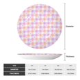 thumbnail image 2 of Balery Heart Buffalo Plaid Print Bone China Decorative Plate Ceramic Dinner Plates Art Crafts with Display Stand-8in, 2 of 6