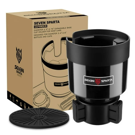 

Seven Sparta Expander Car Cup Holder Expander Organizer with Adjustable Base Compatible with Hydro Flasks 32/40 Ounce Compatible with Yeti Ramblers 20/26/30 Ounce Other Bottles in 3.4 -3.