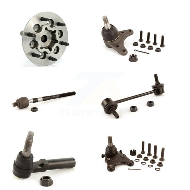 Transit Auto Roulement avant Droit (côté Passager) kit de Liaison de Biellette Intérieure Supérieure et Inférieure (6 Pcs) pour Voiture 2010 GMC Canyon RWD avec Ressorts avant à Bobine avec Z71 Paquet Tout-Terrain K7T-107295