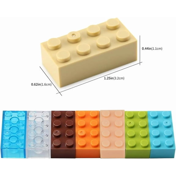 2x4 Bricks 320 Pieces New Multicolored Classic Parts Building Creative Play Set Blocks Toy Accessories Compatible with 3001 Major 8 Color