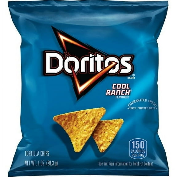 Doritos Cool Ranch Flavored Tortilla Chips, 1 Ounce (Pack Of 104)