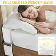 thumbnail image 4 of Full Bed Wedge Pillow Stopper,Bed Gap Filler (0-8"),Headboard Pillow,Mattress Gap Cover,Adjustable Foam Wedge Pillow (White 54"x10"x6"), 4 of 6
