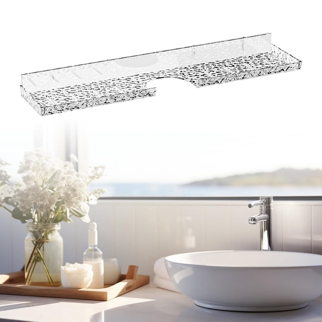 Estante flotante para fregadero, estrecho, soporte para esponja, organizador de baño, estante de almacenamiento para fregadores, oficina y dormitorio.