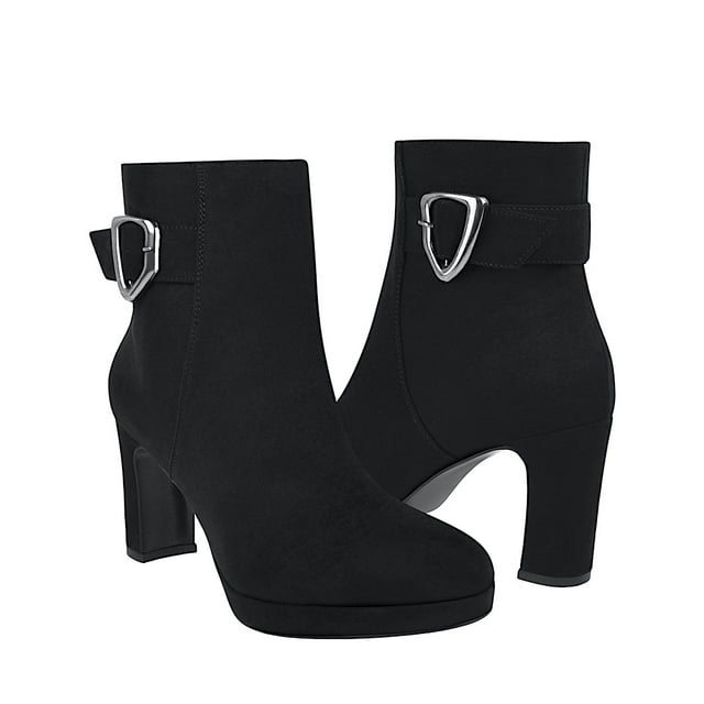 BOTINES STYLO MUJER 40701 SUEDE NEGRO