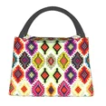 thumbnail image 4 of Bolsas de almuerzo con aislamiento huichol mexicano para mujeres, lonchera térmica impermeable, lonchera para trabajo, picnic, 4 of 5