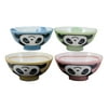 Made In Japan Whimsical Giant Panda In Pastel Colors Porcelain Bowls 4 Piece Set