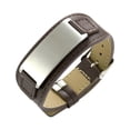 thumbnail image 2 of fenteer Leather Cuff Bracelet Handmade Stainless Steel Clasp for Husband Grandpa Men brown, 2 of 7