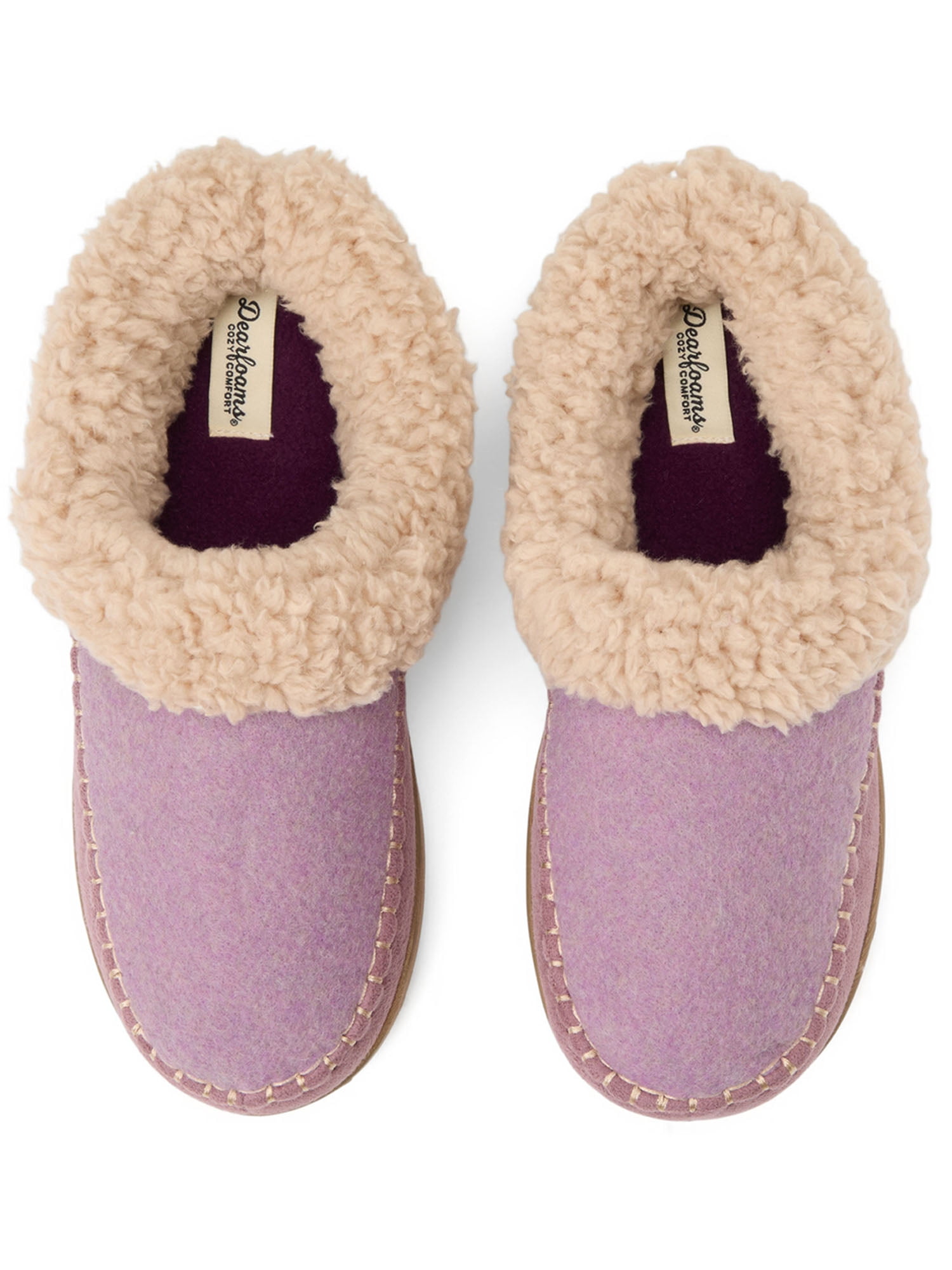 Dearfoams Cozy Comfort Women's Moc Toe Clog Slippers