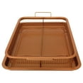 thumbnail image 4 of Nonstick Air Fryer Crisper Tray with Basket – 12.6" x 9.4" Ceramic-Coated, Oven Safe, 4 of 14