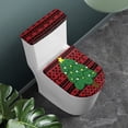 thumbnail image 2 of HELLHERO Christmas Tree Fits All Toilet Shapes Universal Toilet Lid Cover, Polyester, Easy to Clean Round Toilet Lid Dust Cover, Elastic Bottom, Stays in Place, 2 of 5