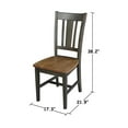 thumbnail image 2 of Wood 42 in. Round Drop Leaf Dining Table with 4 Chairs in Hickory/Washed Coal, 2 of 10