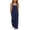 Navy, variant on Girls Wide Leg Jumpsuit Kids Casual Sleeveless Romper Spaghetti Strap Overalls White 7-8Years