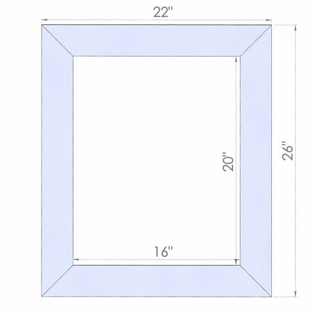 TRINITY - DRAKESTONE | 22x26 Barnwood Mirror | White Wash - White Wash
