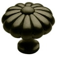 thumbnail image 1 of Baldwin 4459050 1.5 in. dia. Melon Cabinet Knob, Satin Brass & Black, 1 of 1