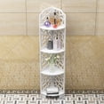 thumbnail image 3 of Étagère d'Angle de Salle de Bain en Bois et Plastique à 4 Niveaux, Organisateur, 3 of 5