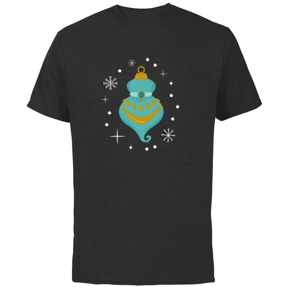 Disney Princess Jasmine Aladdin Holiday Christmas Ornament - Short Sleeve Cotton T-Shirt for Adults - Customized-Black