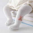 thumbnail image 2 of Splozh Girls Leggings Cotton Warm Toddler Kids Baby Girls Knitted Warm Full Leggings Pantihose Stretchy Basic Pants Spring Winter Pantyhose White,6-12 Months, 2 of 4