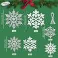 thumbnail image 3 of 36pcs Christmas Light Blue Snowflake Ornaments Plastic Glitter Snow Flakes Ornaments for Winter Christmas Tree Decorations Size Varies Craft Snowflakes, 3 of 10