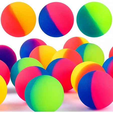 Lepai Jumbo Super Bouncy Balls 5.5cm Big Bouncy Balls Bulk Colorful High Bouncing Ball 2.2 Inch Neon Rubber Bouncy Balls for Kids Boys Girls Birthday ...