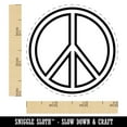 thumbnail image 2 of Peace Sign Outline Egg Chicken Rubber Stamp - Small 3/4 Inch, 2 of 7