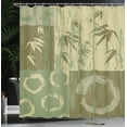 thumbnail image 4 of Ambesonne Asian Themed Shower Curtain, Vintage Oriental Style, 69"Wx75"L, Green, 4 of 5