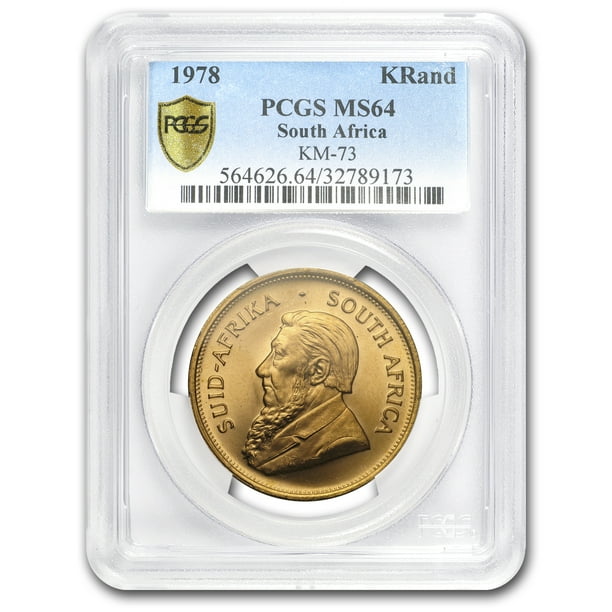 1978 South Africa 1 Oz Gold Krugerrand Ms 64 Pcgs 1978 South Africa 1 Oz Gold Krugerrand