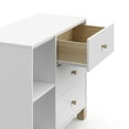 thumbnail image 5 of Storkcraft California 3 Drawer Nursery Combo Dresser, White with Driftwood, 5 of 8