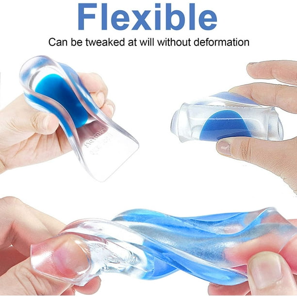 Taloneras de gel, taloneras de silicona, diseño ergonómico en forma de U, para fascitis plantar, espolones óseos y dolor del tendón de Aquiles, suela de absorción de impactos WD.WDQZL Hogar