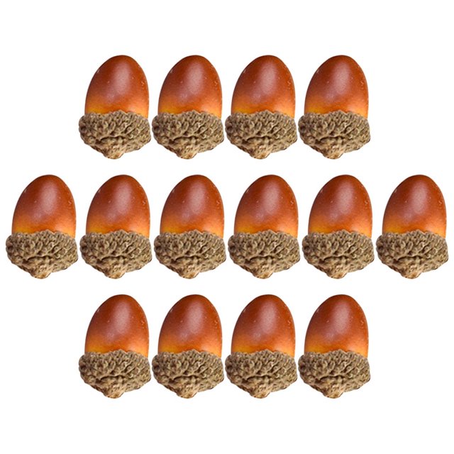 Bellotas artificiales colgantes de Navidad, decoración DIY, árbol de Navidad, adornos de espuma de bellotas, 50 piezas