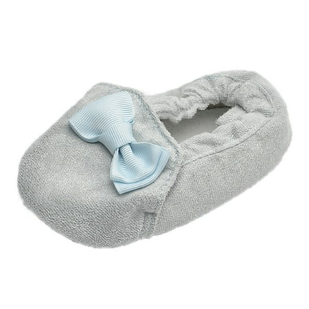 

kpoplk Boots For Toddler Boys Children Shoes Flat Shoes Shoes With Sequins Bowknot Girls Dancing Shoes Toddler Booties(Grey)