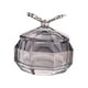 thumbnail image 3 of Plato Dappen de cristal para decoración de uñas con tapa, herramientas para decoración de uñas, accesorios de manicura, tarros pequeños para taza para Gris, 3 of 8